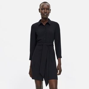 🏷NWT Zara Belted Black Tunic / Mini Dress M